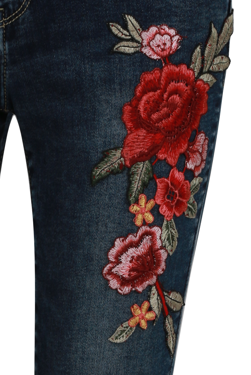 High Street Hand Painted Floral Jeans Mens Straight Oversized Retro Casual Denim  Pants Loose Washed Ripped