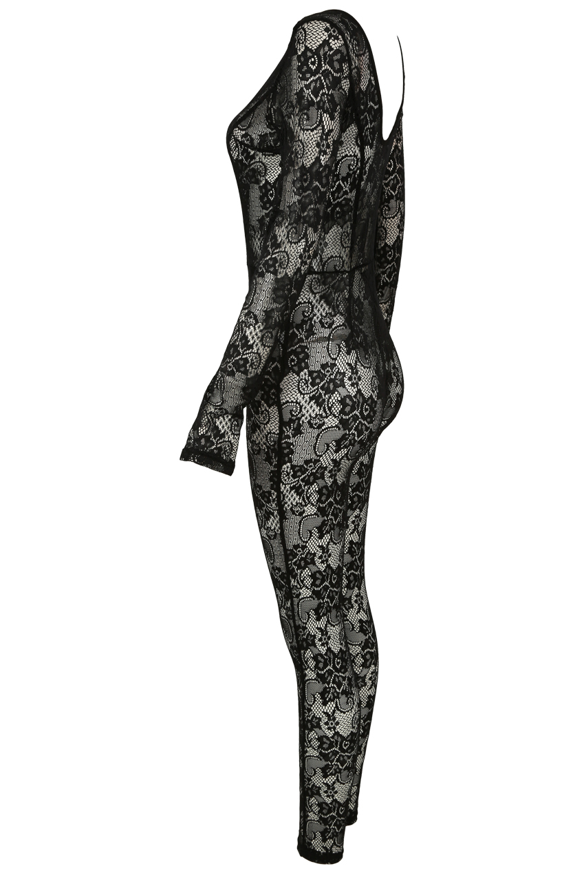 Black Mesh Floral Lace Body Stockings Buy Fashion Wholesale in The UK