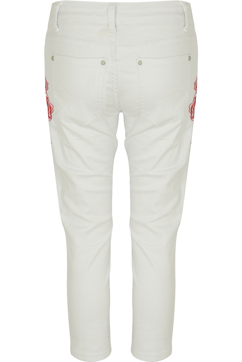 Embroidered Cropped Jeans Buy Fashion Wholesale in The UK