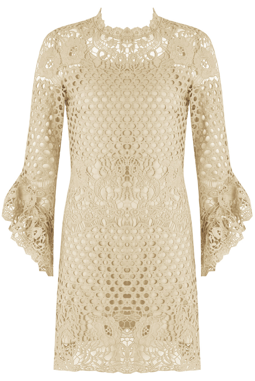 Crochet Bell Sleeve Bodycon Dress - 3 Colours - Buy Fashion Wholesale in  The UK