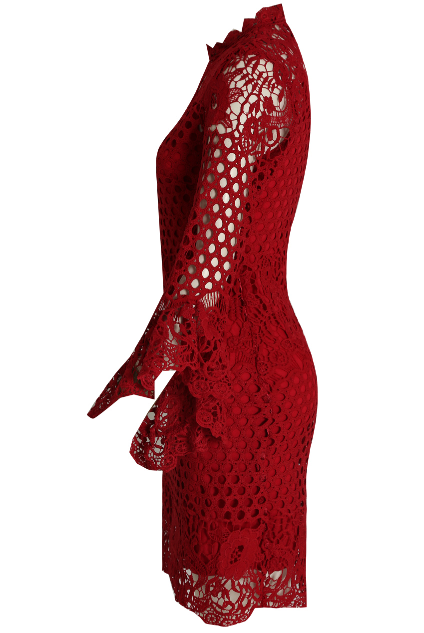 Crochet Bell Sleeve Bodycon Dress - 3 Colours - Buy Fashion Wholesale in  The UK