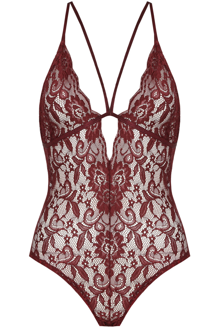 Embroidery Lace Criss Cross Back Bodysuit- Buy Fashion Wholesale in The UK