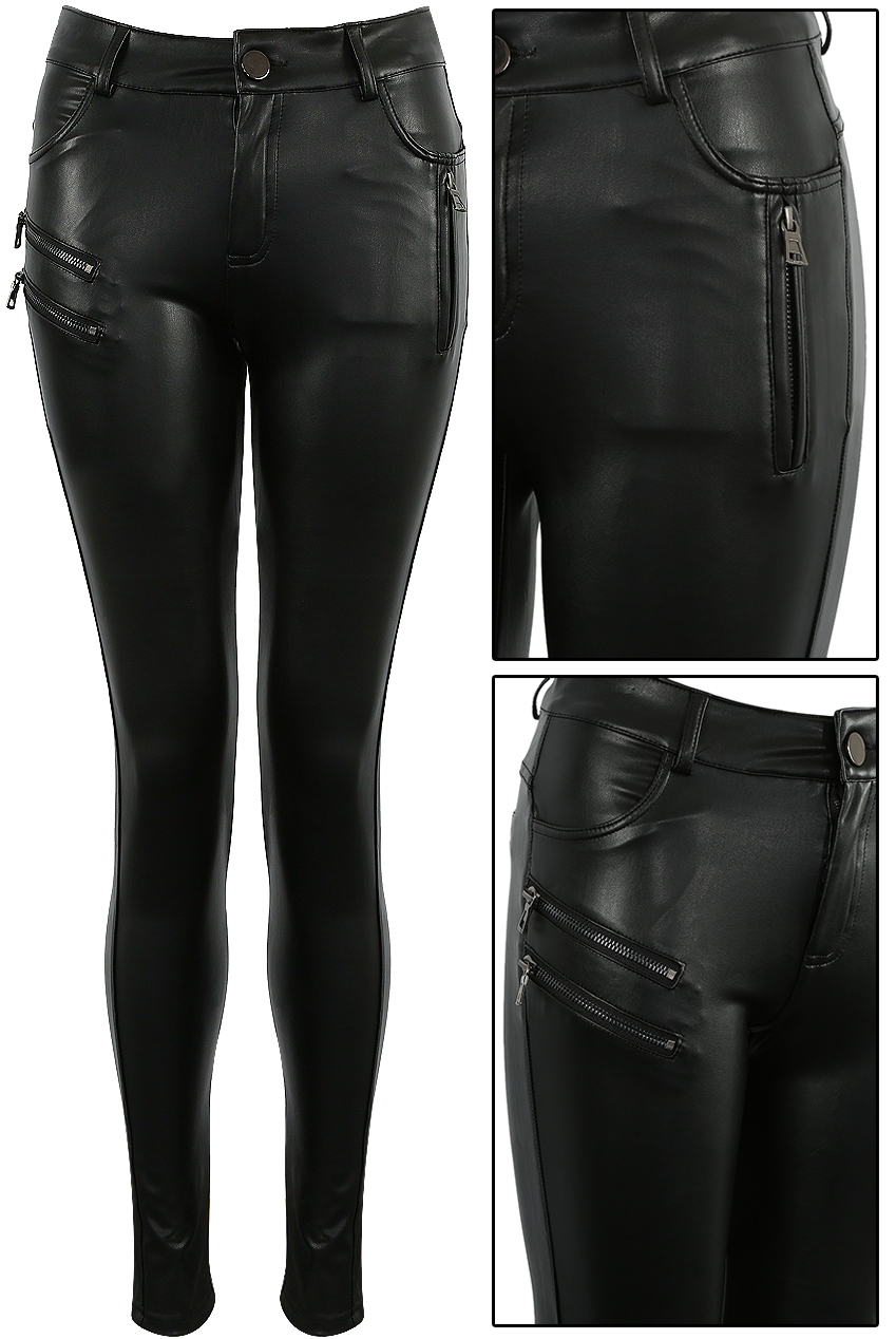 next leather look pants