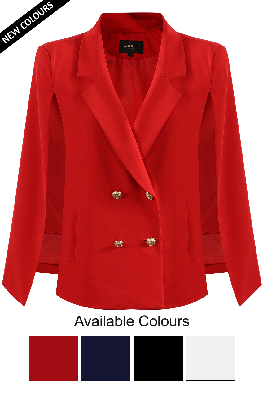 Double Breast Cape Blazer - Buy Fashion Wholesale in The UK