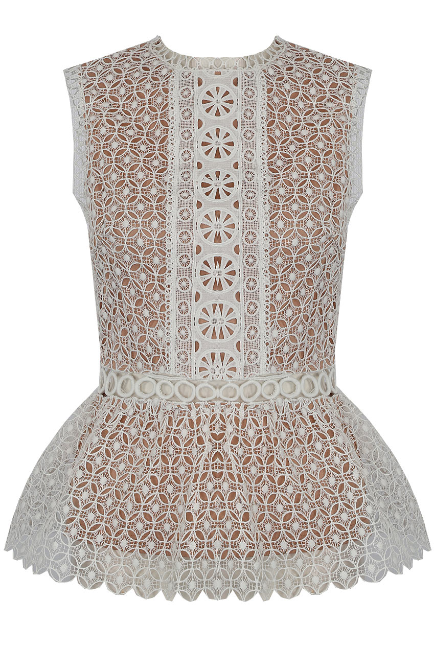 Lace Overlay Peplum Tops - Buy Fashion Wholesale in The UK