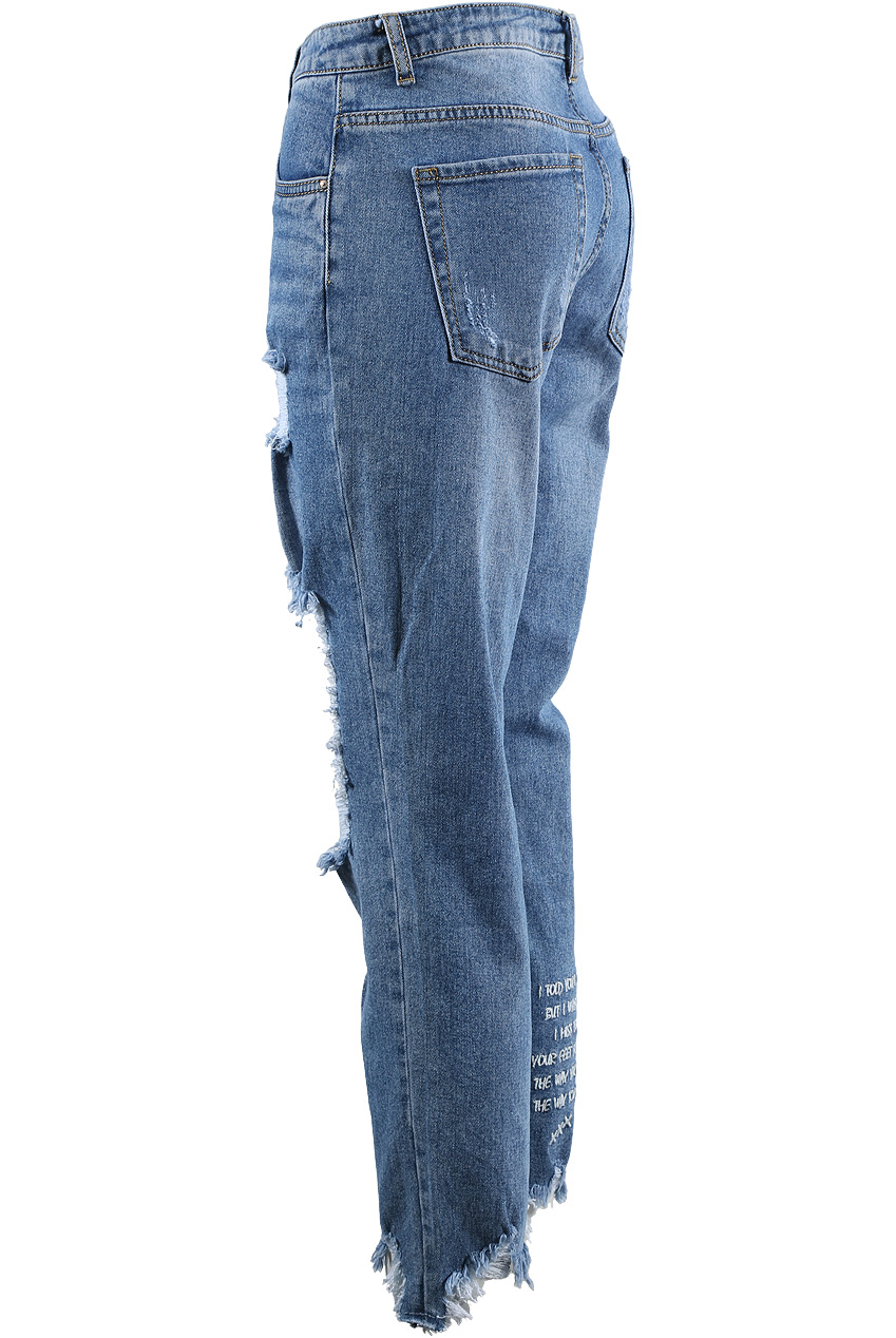 Frayed sales boyfriend jeans