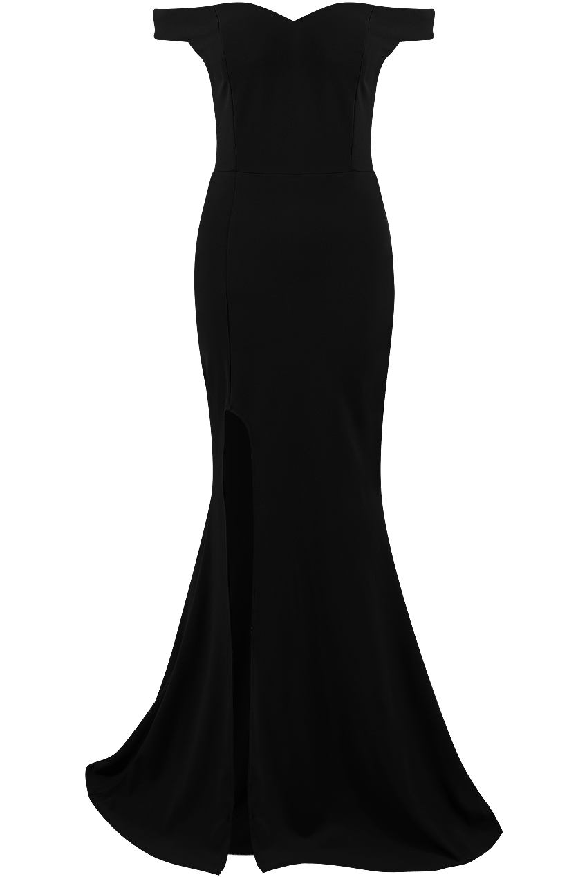 black mermaid tail dress