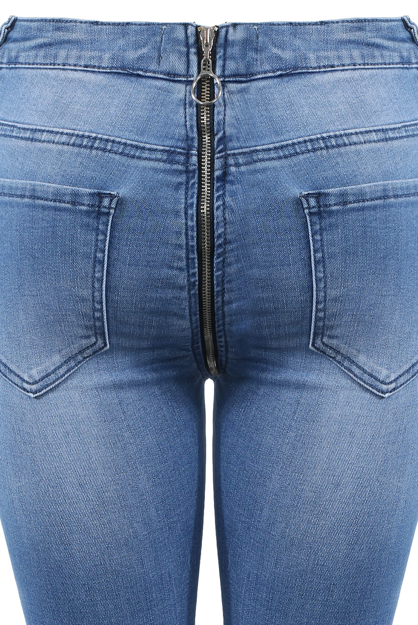 Skinny Back Zipper Denim Jeans - Buy Fashion Wholesale in The UK