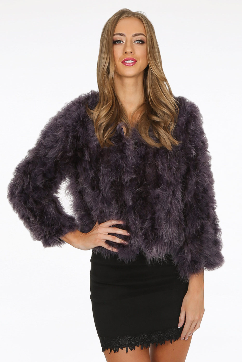 ostrich feather jacket uk