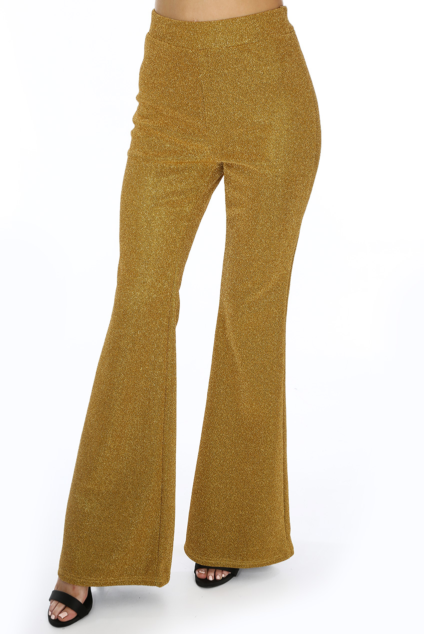 yellow bell bottom pants