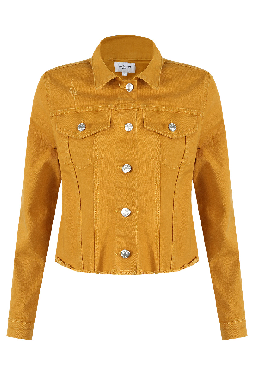 mustard denim jacket