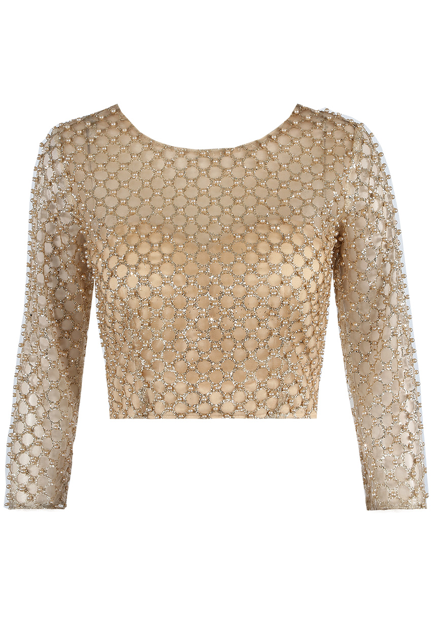 Gold fishnet top clearance