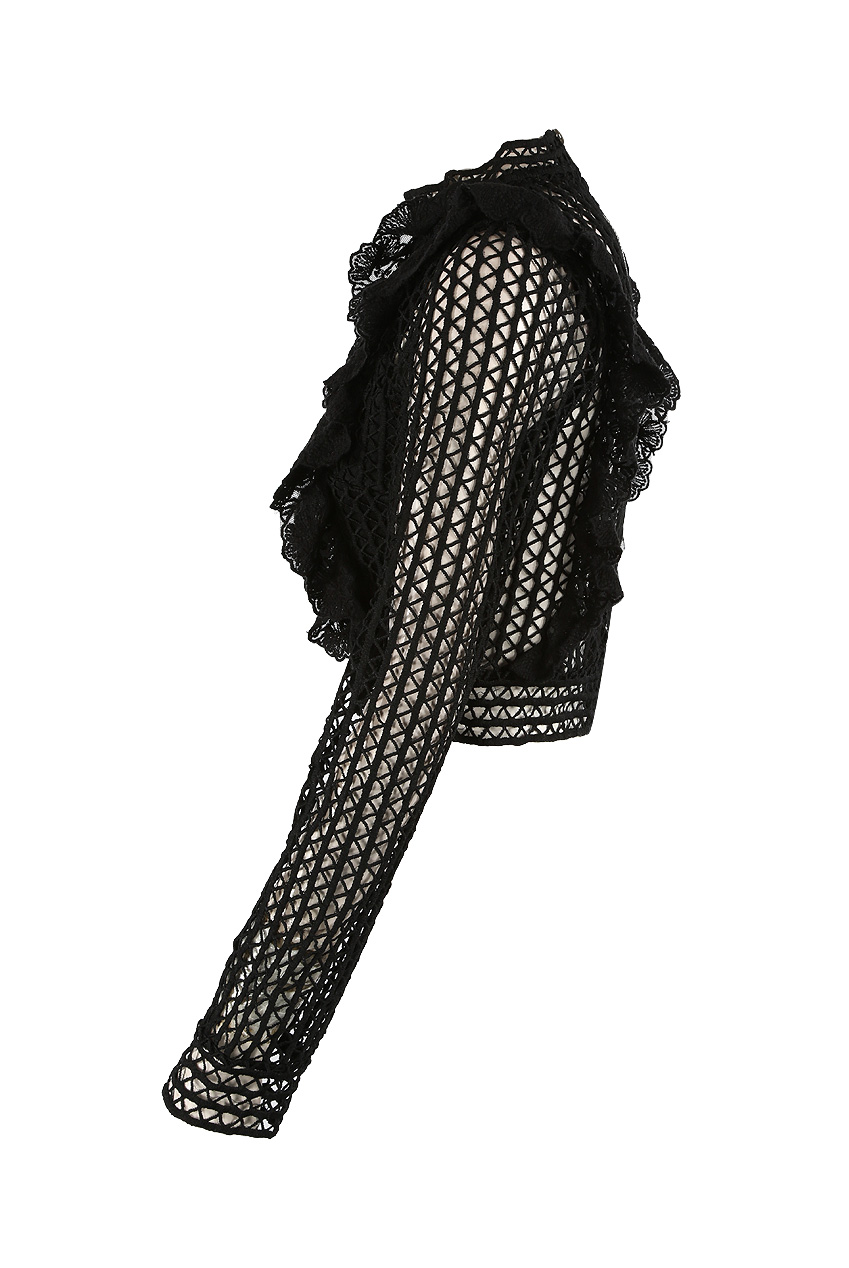 Frill Lace Overlay Crop Top - Buy Fashion Wholesale in The UK