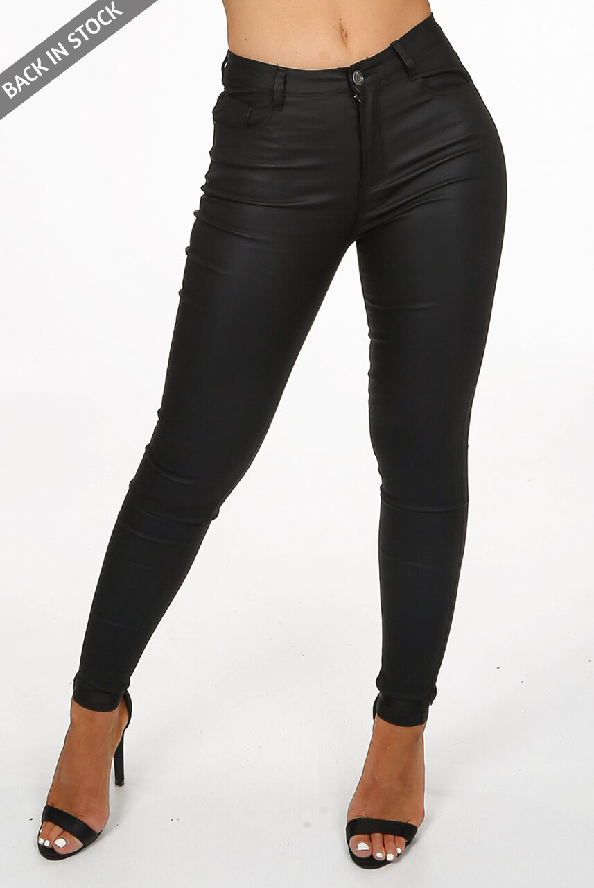 Wax Finish Skinny Jeans - Buy Fashion Wholesale in The UK