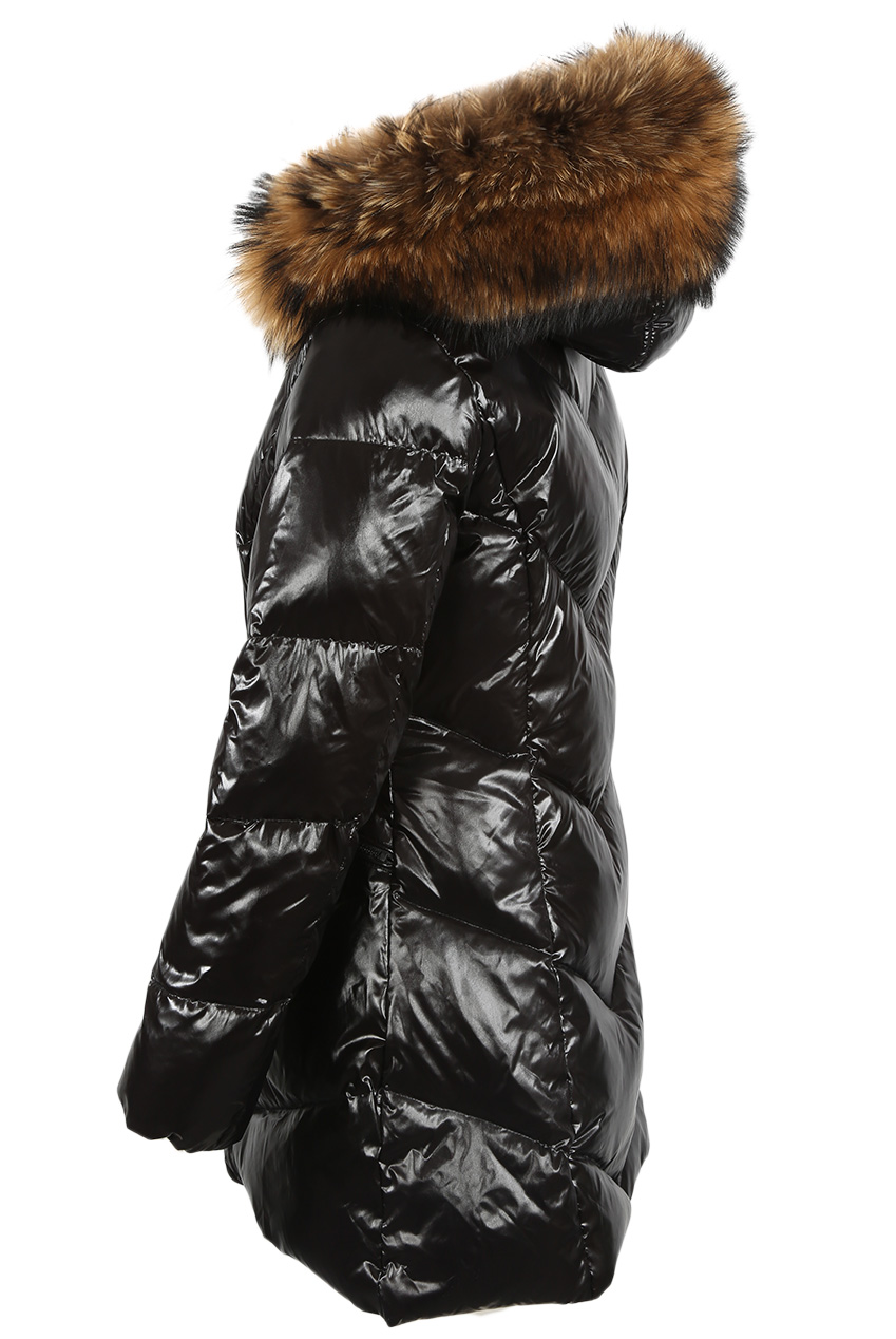 black shiny coat with fur