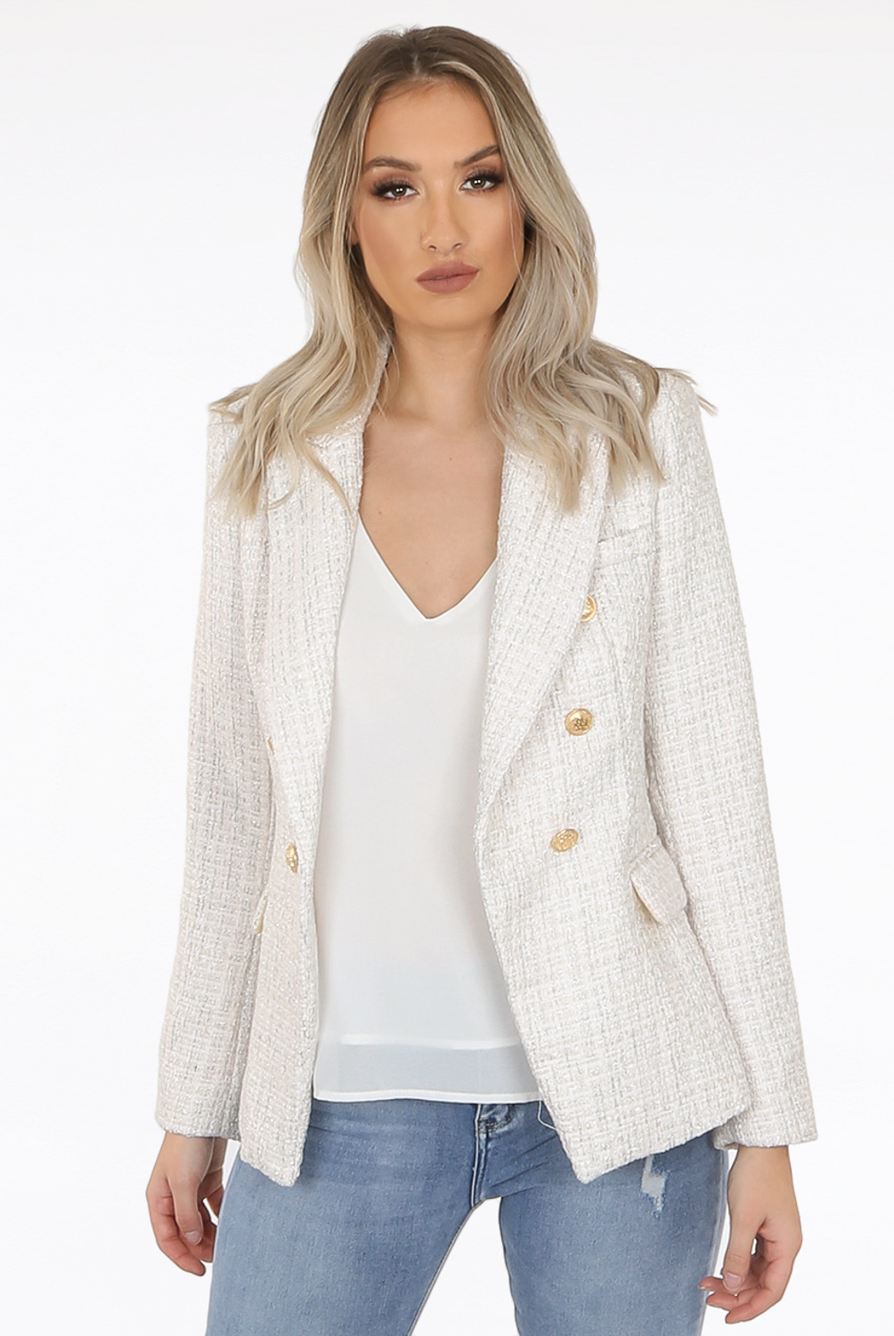 Two Tone Thread Double Breast Blazers - Buy Fashion Wholesale in The UK