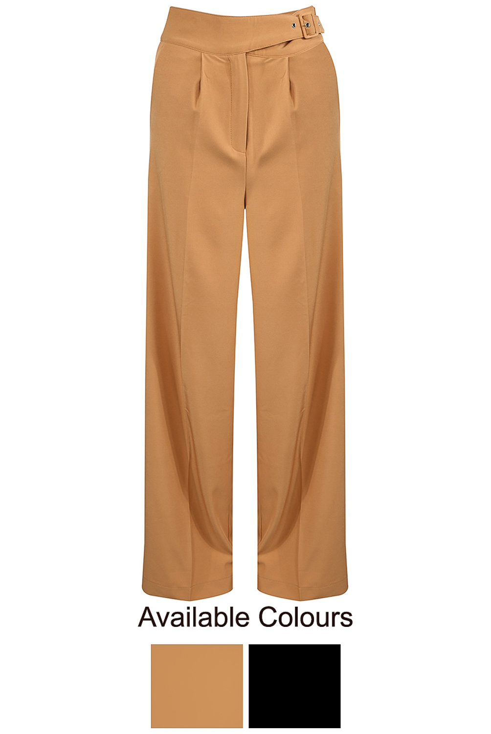 Side Pin Buckle Wide Leg Trousers - Buy Fashion Wholesale in