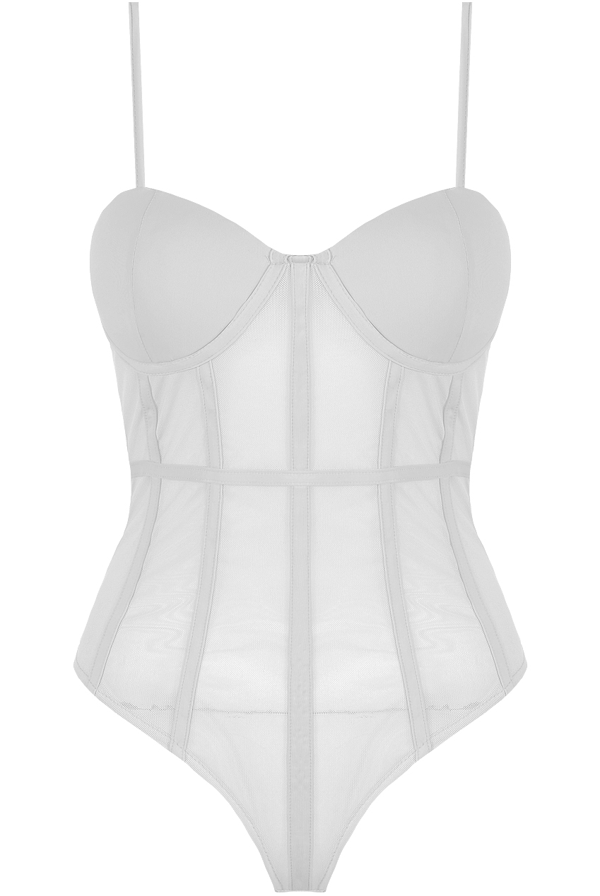 Mesh Panelled Bodysuit Buy Fashion Wholesale in The UK