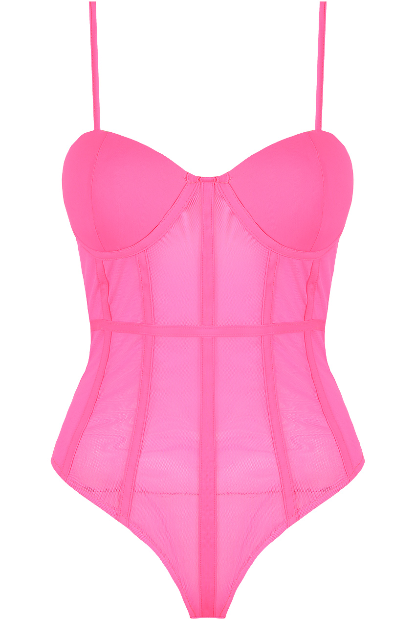 Mesh Panelled Bodysuit Buy Fashion Wholesale in The UK
