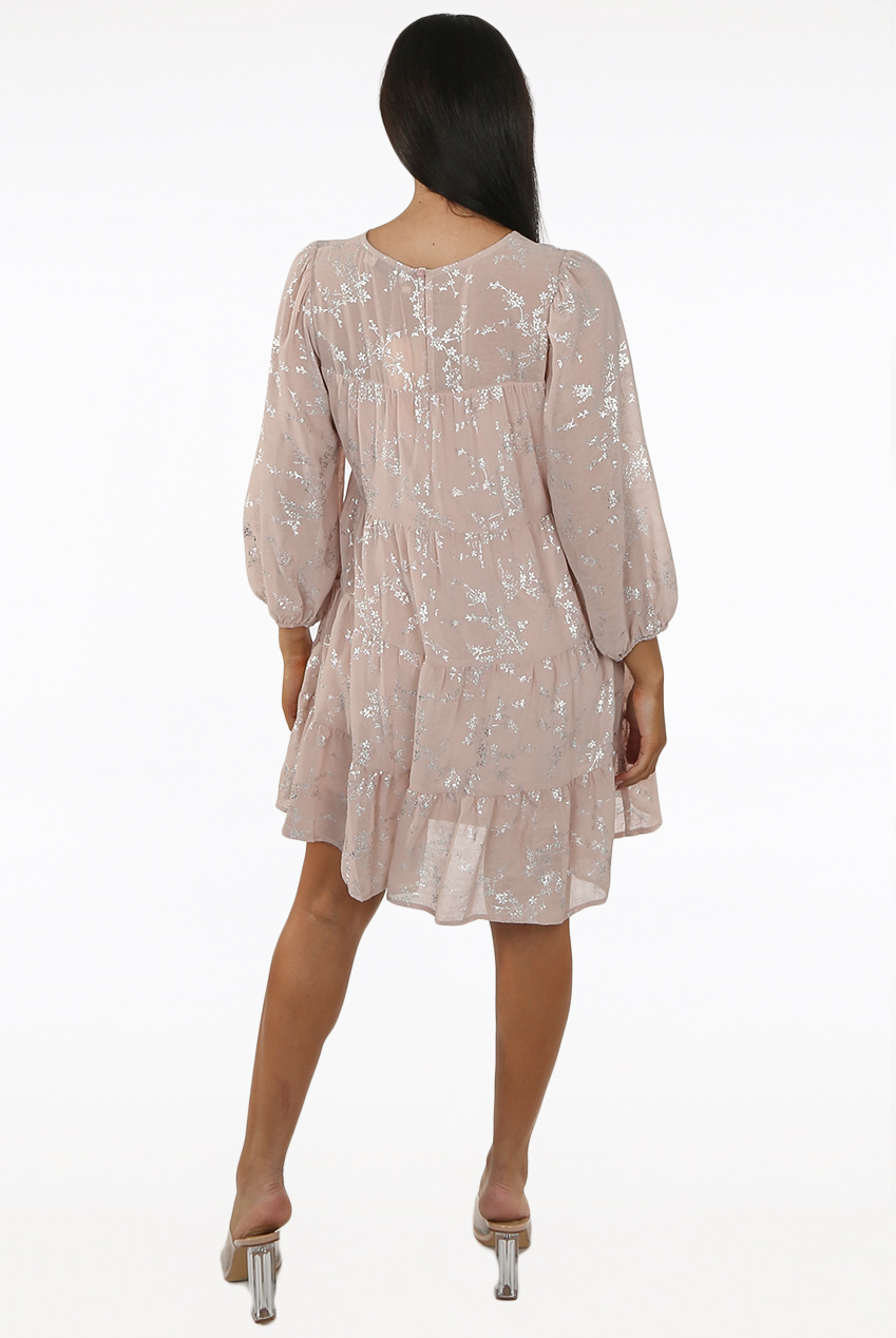 skylar gold metallic knit midi dress Betsy & Adam Women's Metallic V-Neck Long-Sleeve Gown - Mocha Gold