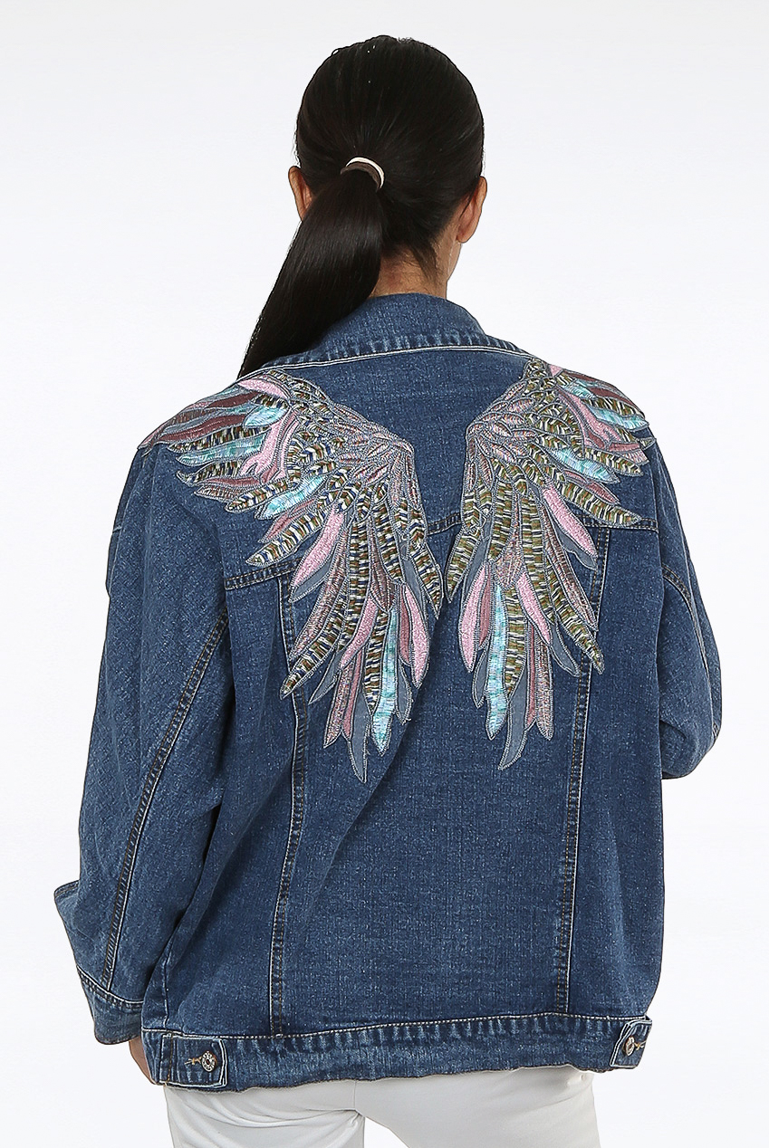 SELINK Denim Jean Jacket for Women Casual Sky Blue Sequin Embellished  Fringe Distressed Denim Jacket Long Sleeve Collar Jean Coat S at Amazon  Women's Coats Shop