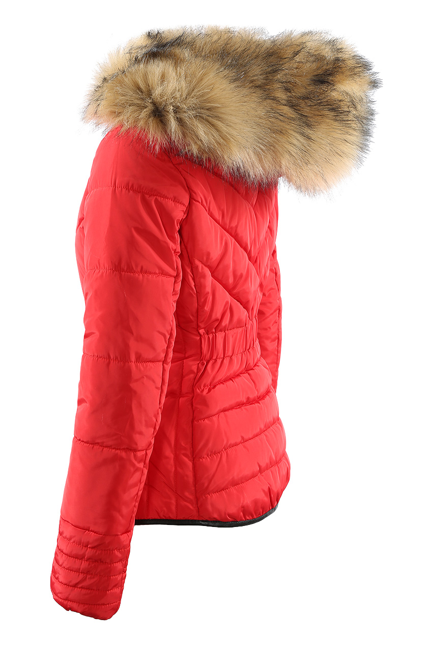 Faux Fur Funnel Neck Jacket Buy Fashion Wholesale in The UK