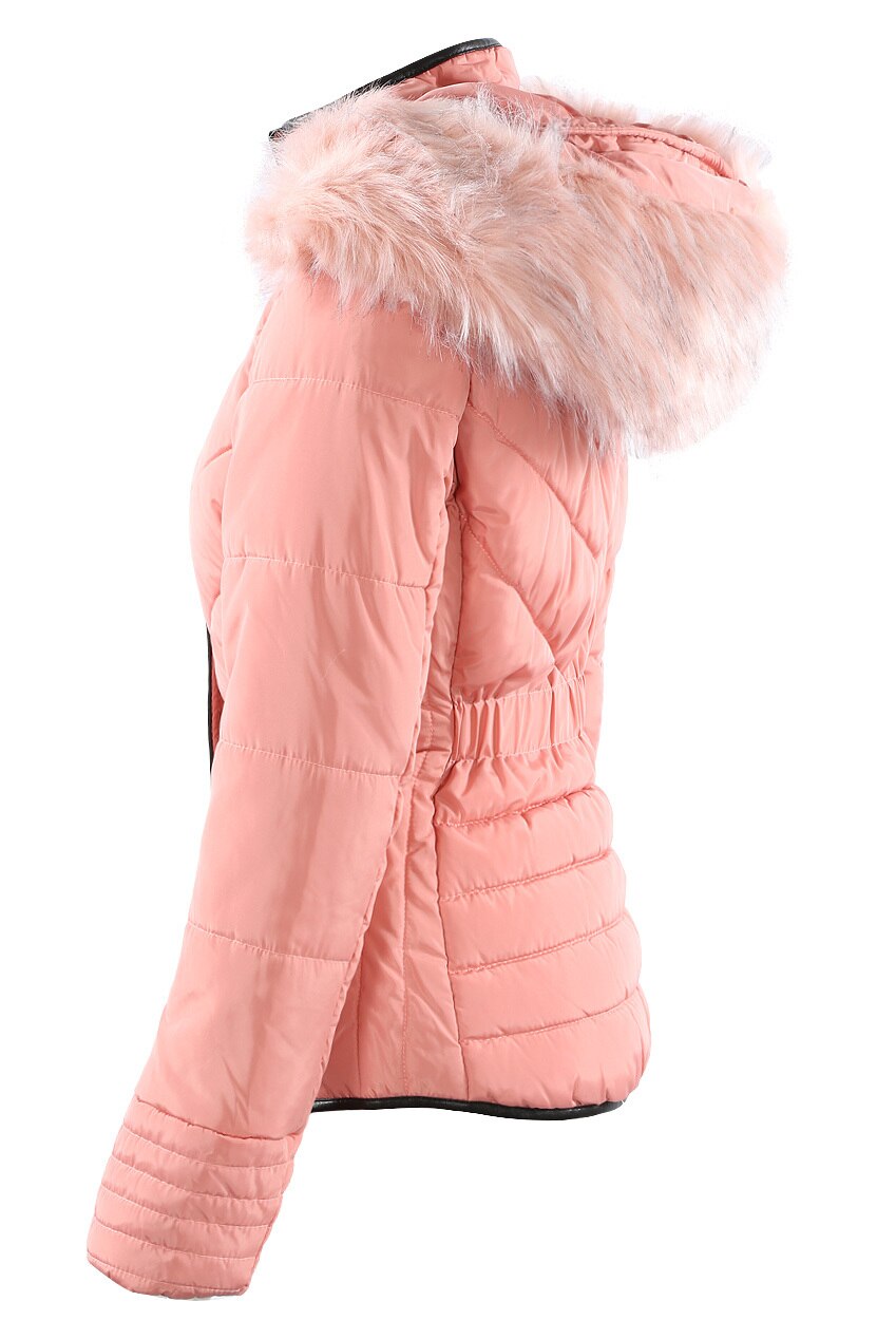 Faux Fur Funnel Neck Jacket Buy Fashion Wholesale in The UK