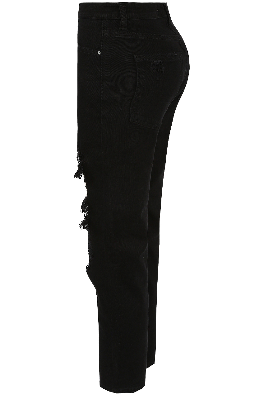 Black Extreme Ripped Mom Jeans - Buy Fashion Wholesale in The UK