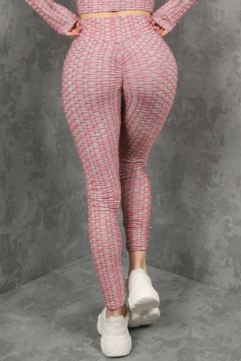 Honeycomb Active Bum Sculpt Seam Leggings- Buy Fashion Wholesale
