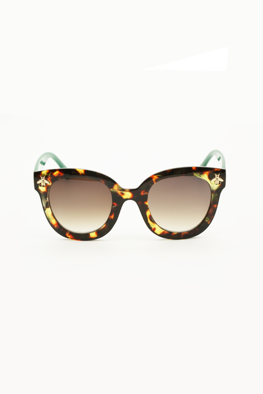 Retro Round Flat Lens Chic Boho Artful Frame Sunnies - Sunglass Spot