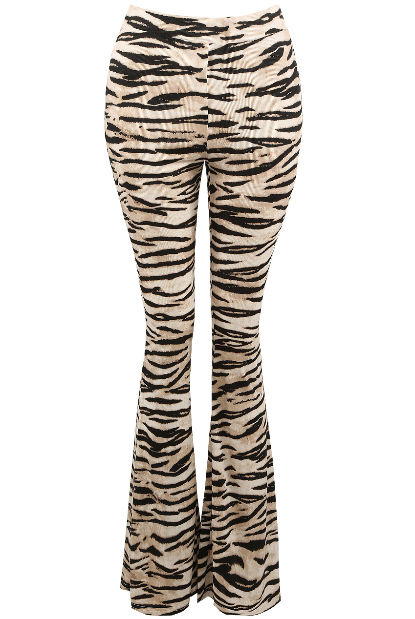 Run & Fly - Grey Rainbow Leopard Print Bell Bottom Flares – Thunder Egg