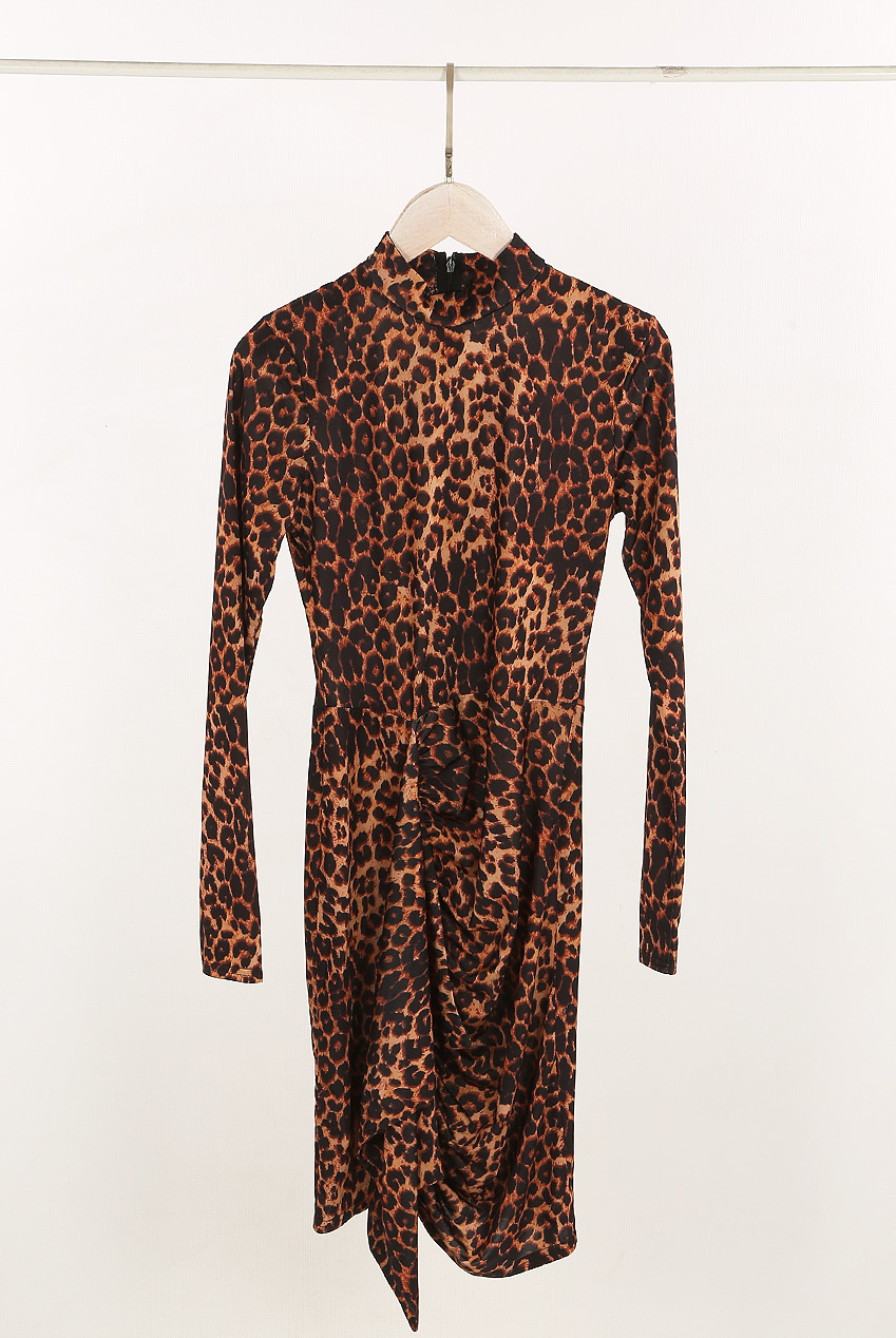 chinese dress ladies Darcie Leopard Print Bodycon Dress main image 0