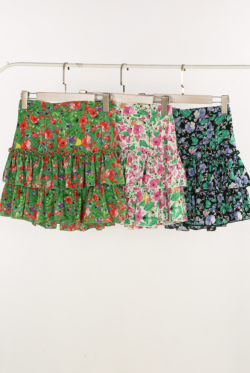 andmary‪‪ Fiola chiffon mini skirt S（Fiorela Set Lime Mini‬‬