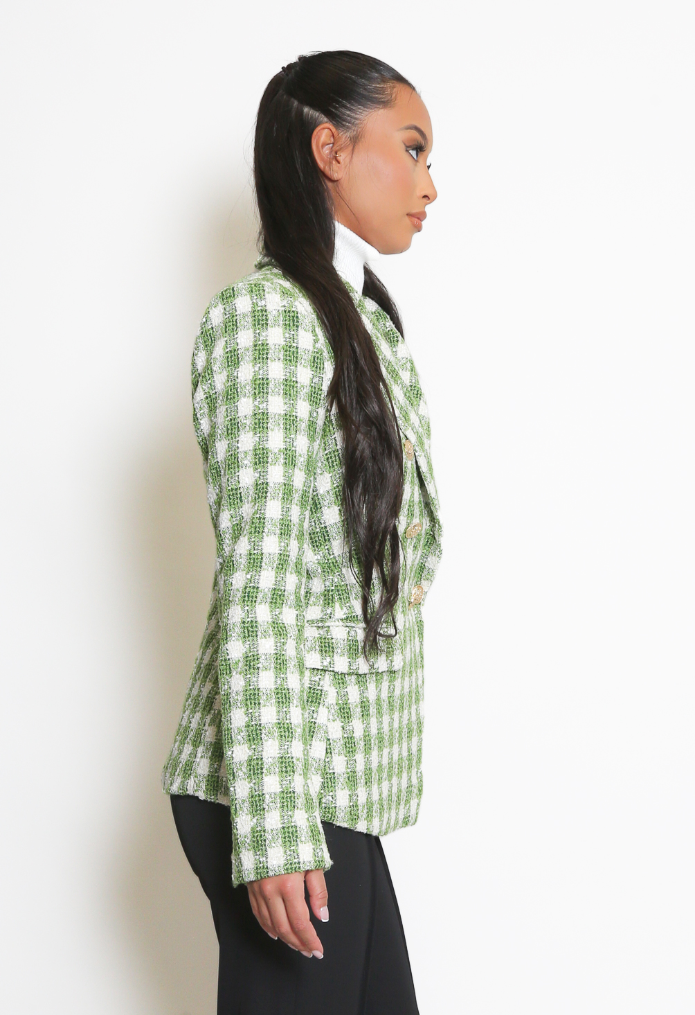 Double-breasted check blazer Blazer
