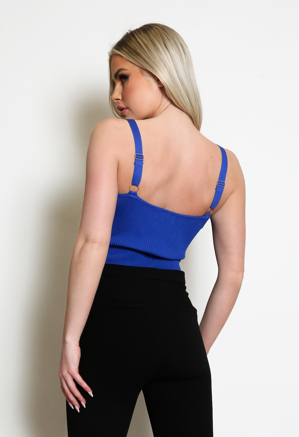 V Neck Ribbed Bodysuit With Buckle - Buy Fashion Wholesale in The UK