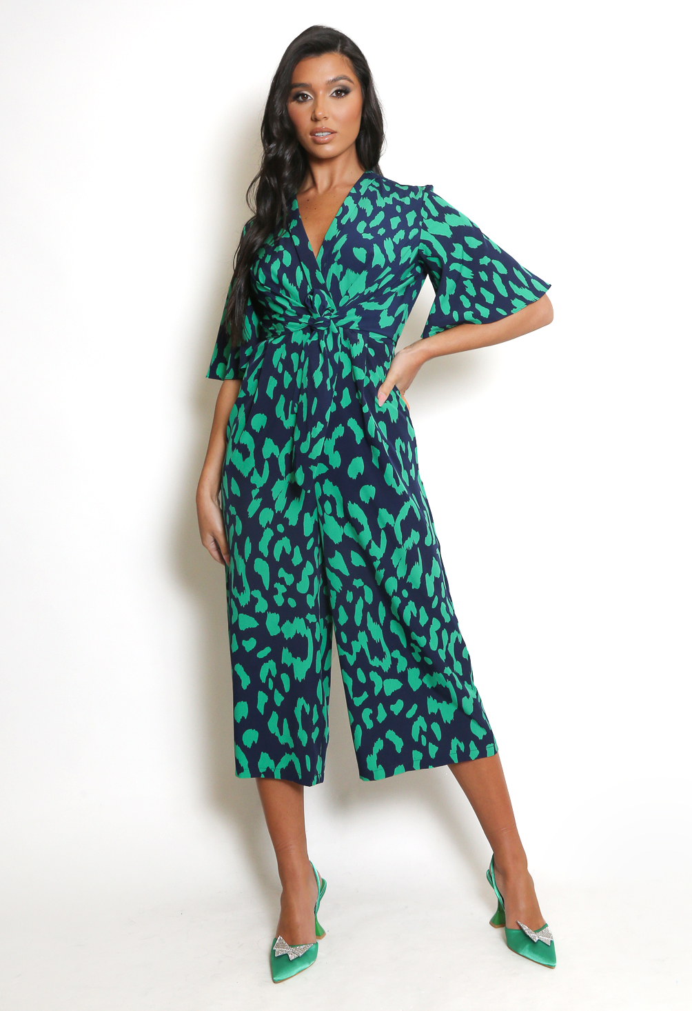 Tie-Waist Wide Leg Jumpsuit