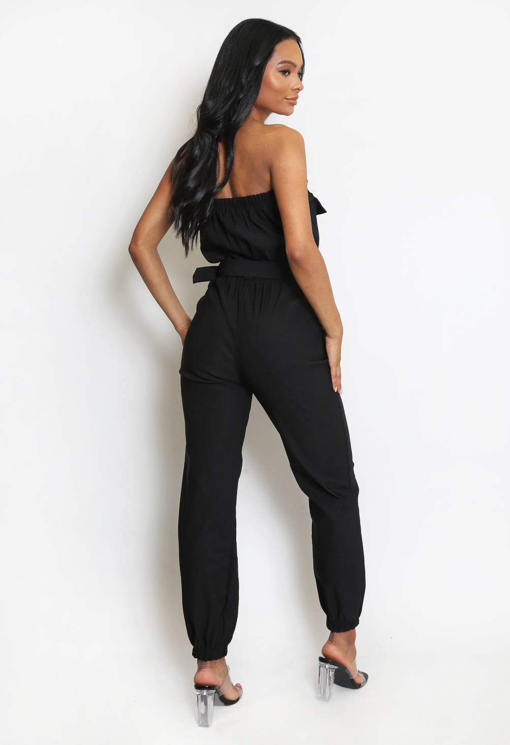 Valerie Black Easy Bandeau Jumpsuit | DasoCouture