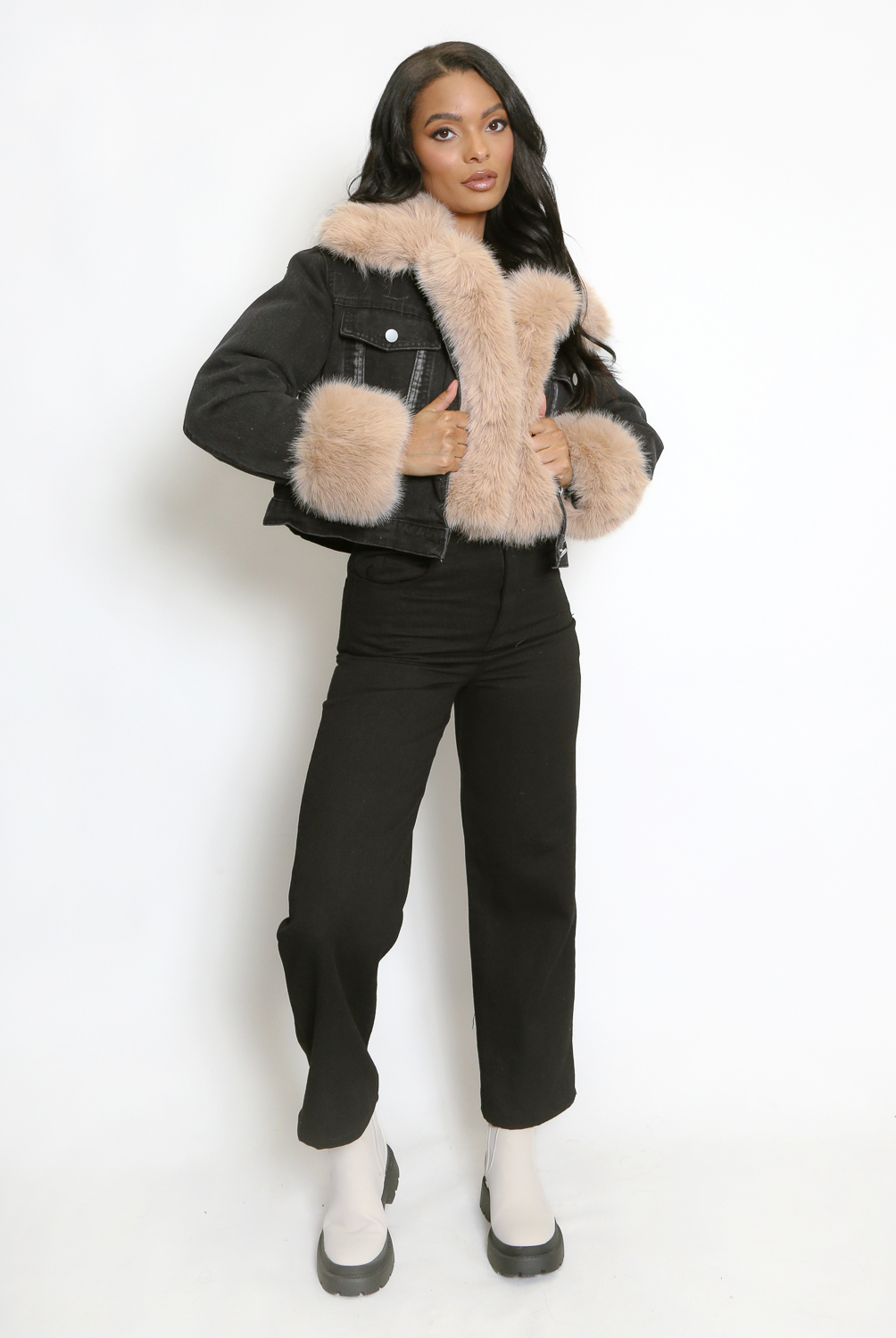 Fur Trim Denim Jacket - Buy Fashion Wholesale in The UK