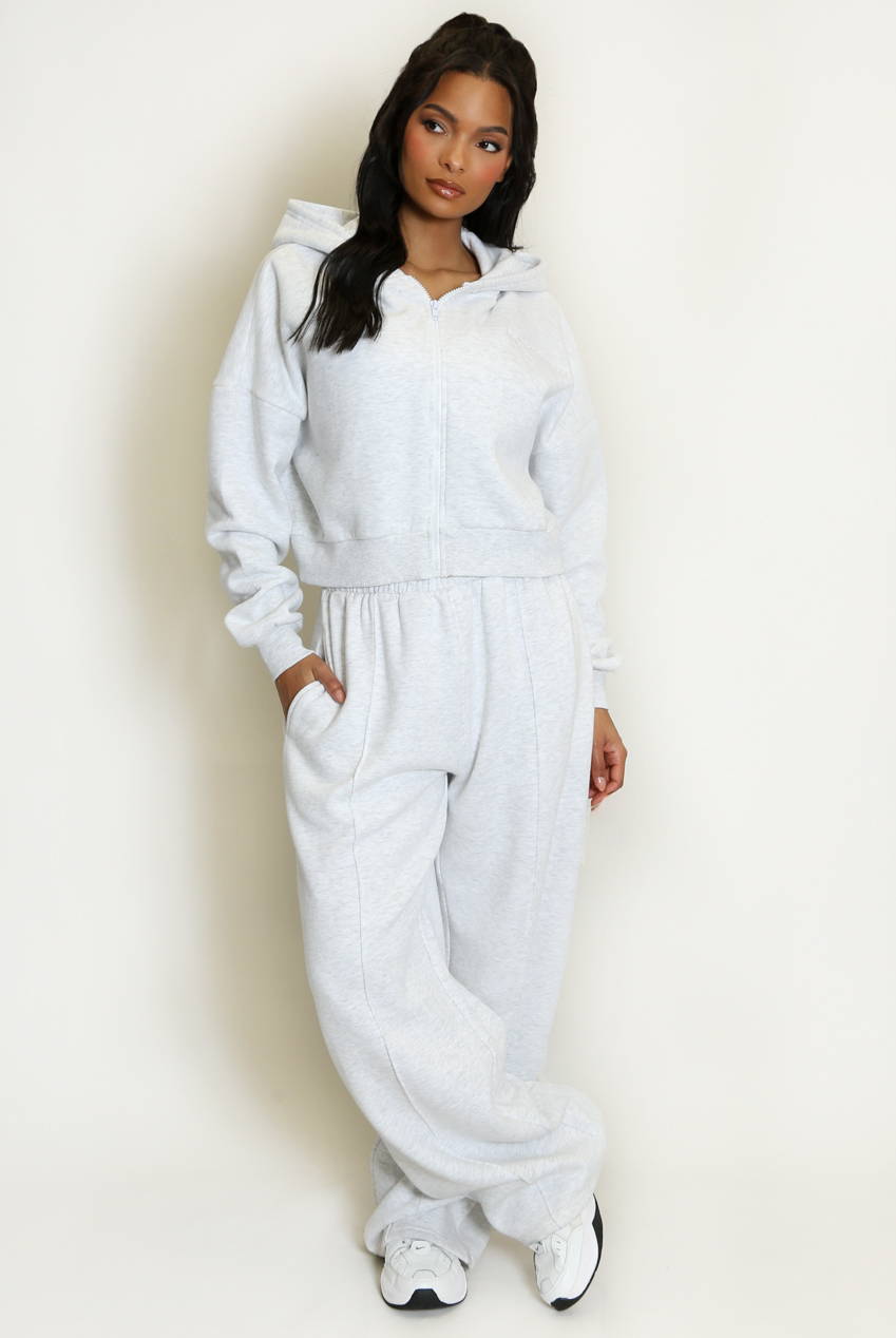 Iconic Hooded Sweatshirt And Wide Leg Jogger Set- Buy Fashion