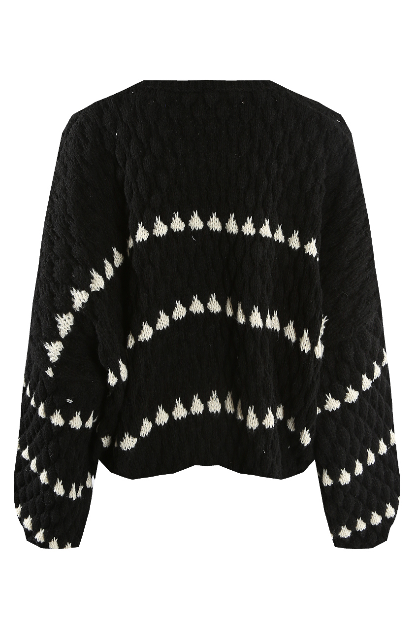 Contrast cable knit jumper buy fashion wholesale in the uk
