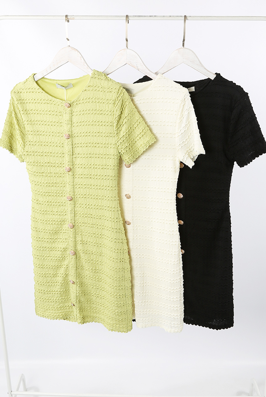 Button Front Belted Mini Dress main image 0