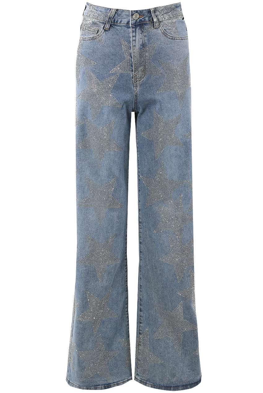 Embellished Star Flare Denim Jeans - Buy Fashion Wholesale in The UK