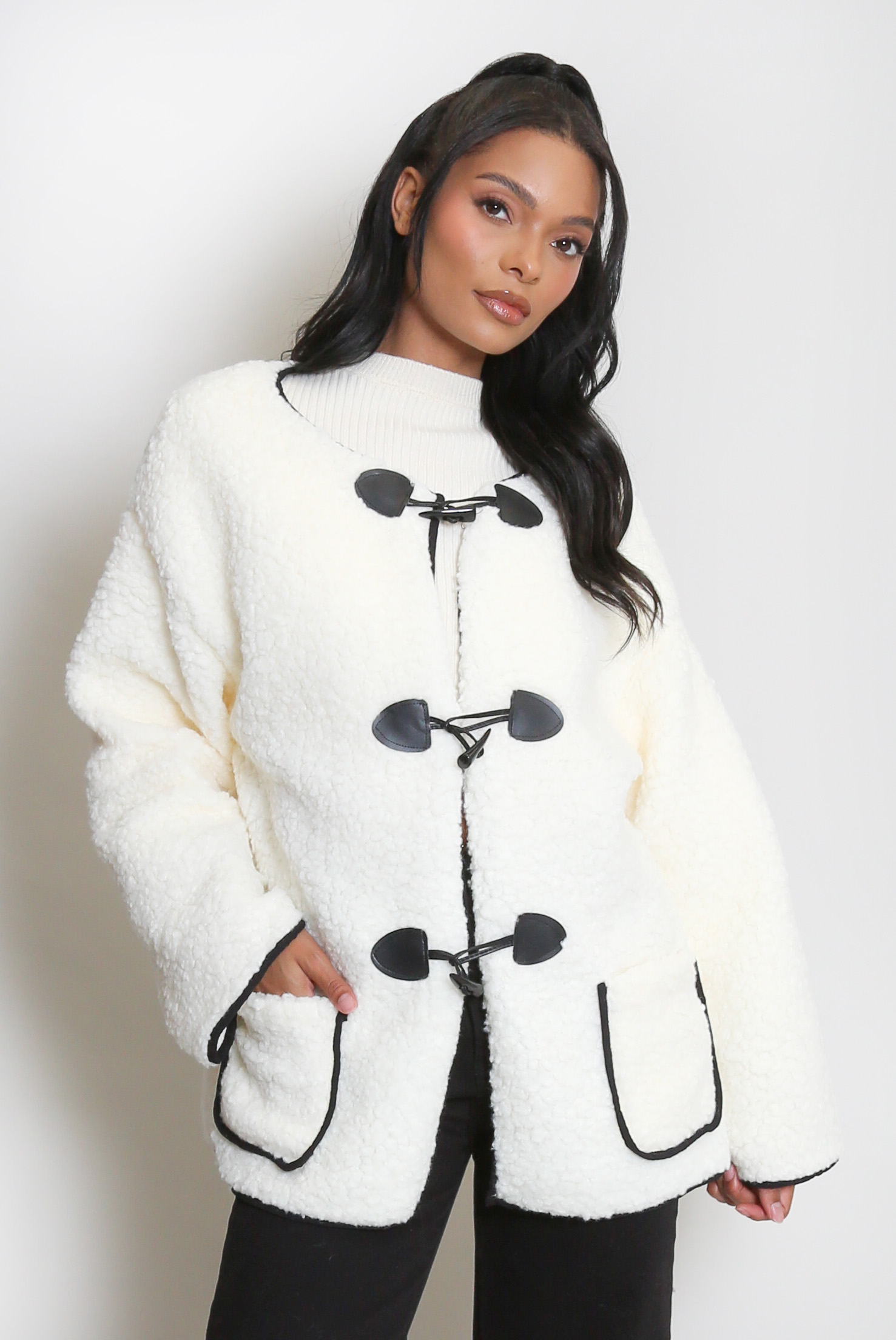 Borg Duffle Jacket - Buy Fashion Wholesale in The UK