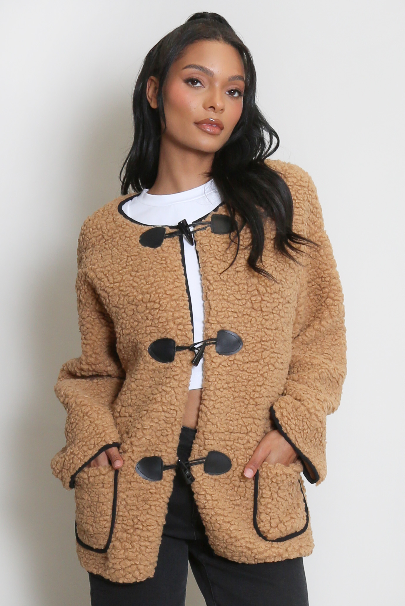 Borg Duffle Jacket - Buy Fashion Wholesale in The UK