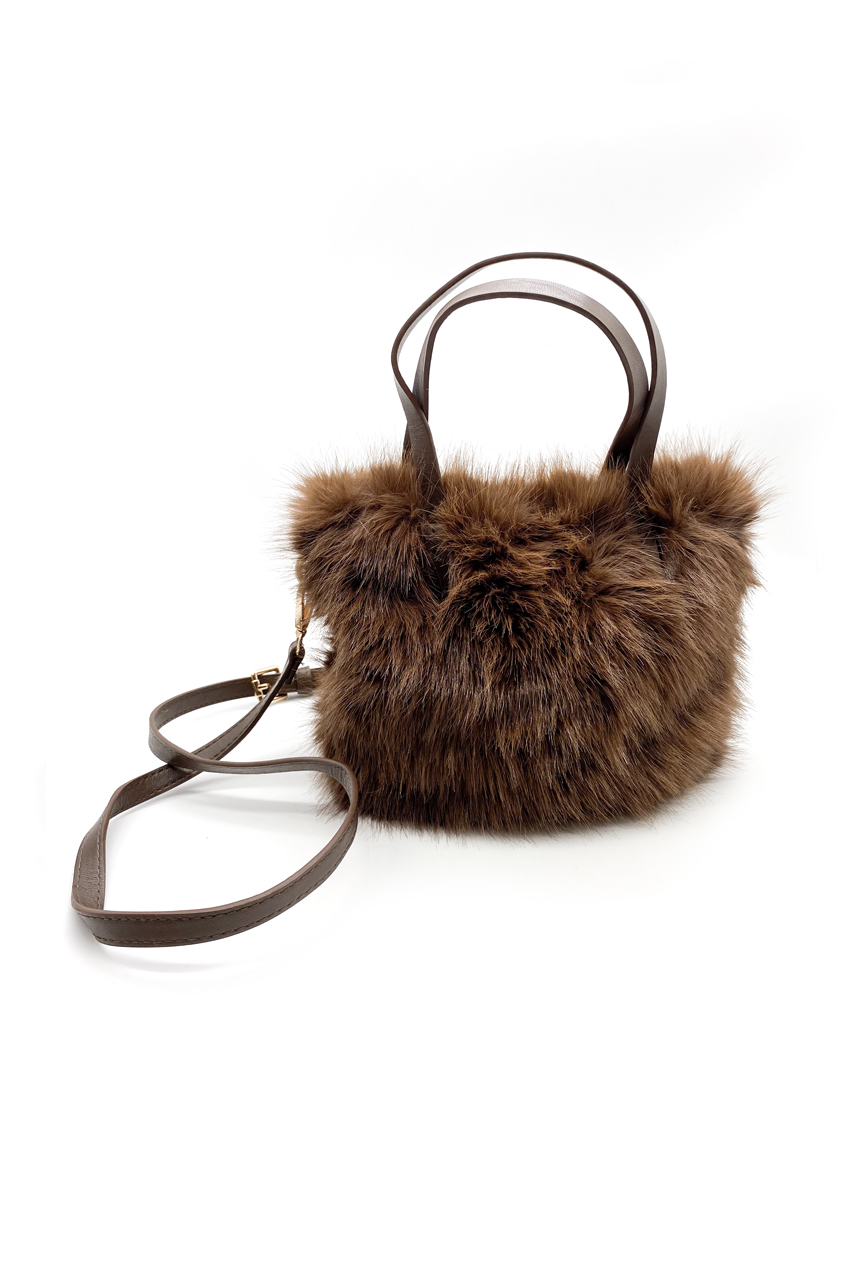 Faux Fur Mini Tote Grab Bag - Buy Fashion Wholesale in The UK