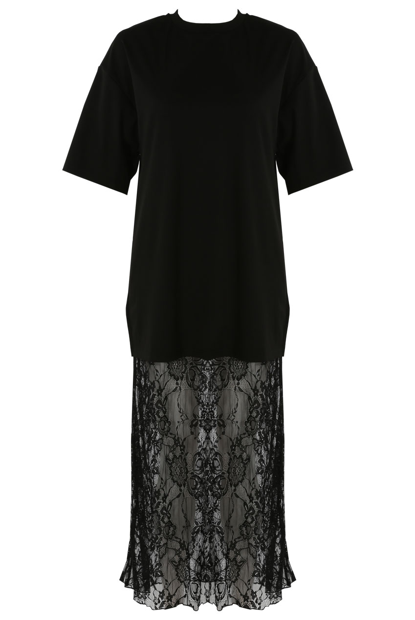chinese dress ladies Lace Bottom T-Shirt Dress  GFL BOUTIQUE