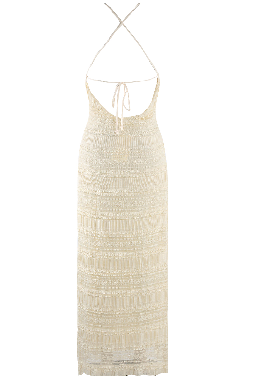 OPEN BACK MIDI DRESS - ACID CHARCOAL main image 0