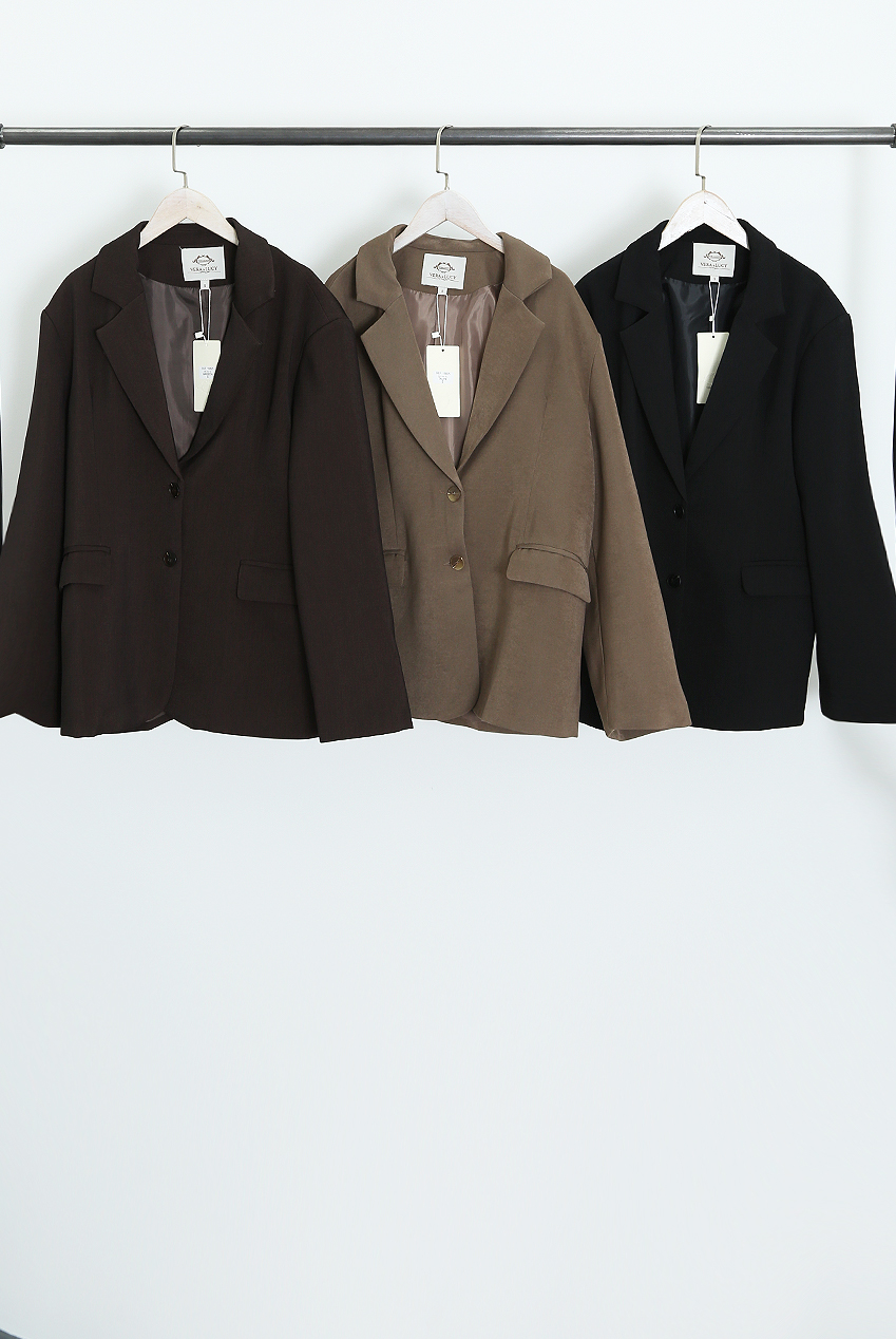 Trendy Plus Size Oversized Button-Front Blazer main image 1