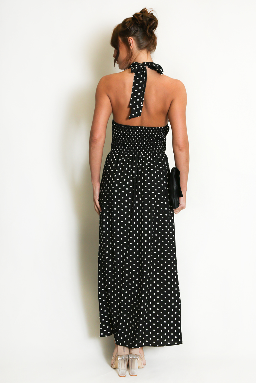 cece halter godet dress Cecelia Halter Draped Maxi Dress • Shop American Threads Boutique Butter Yellow / M