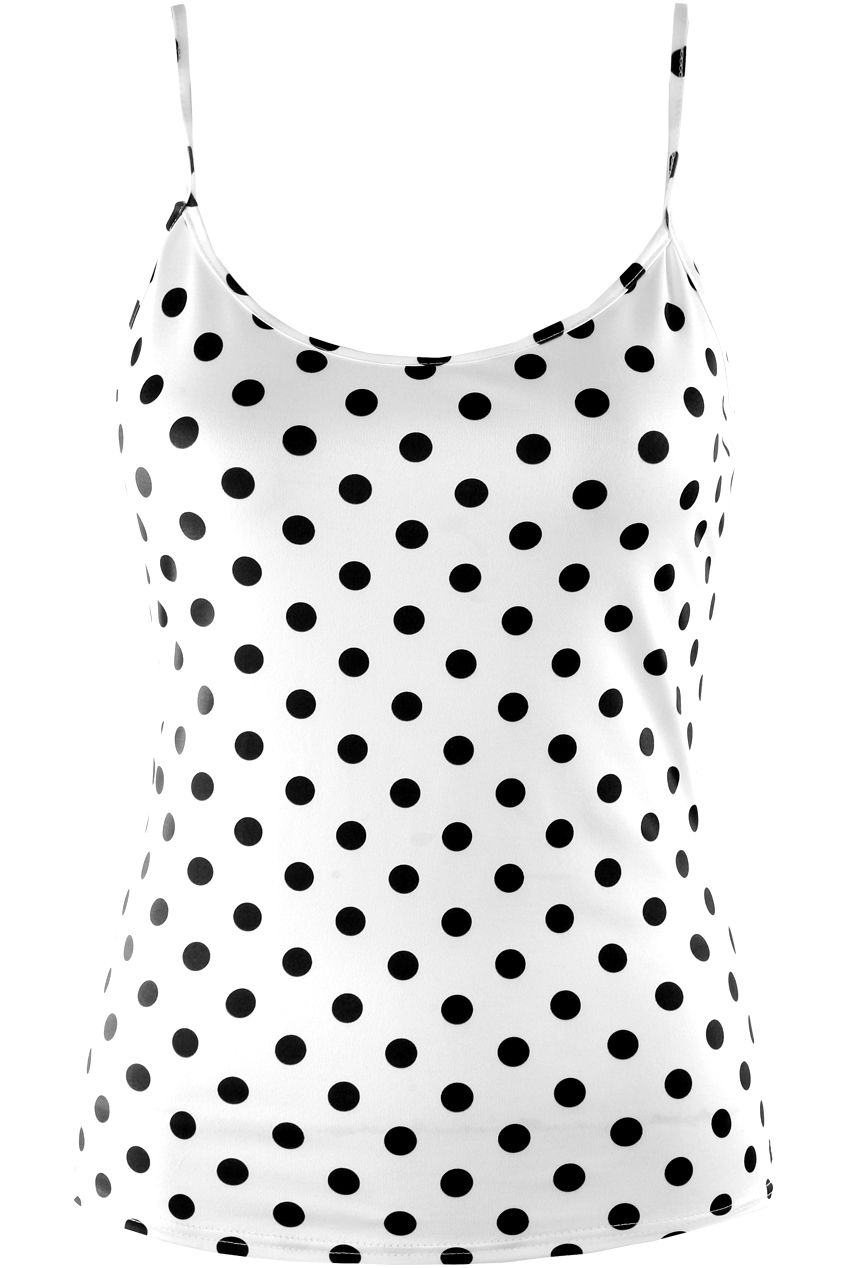 Polka Dots Cap Sleeves Top - Buy Fashion Wholesale in The UK